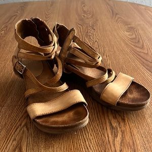 Miz Mooz Shay Strappy Mini Wedge Sandal